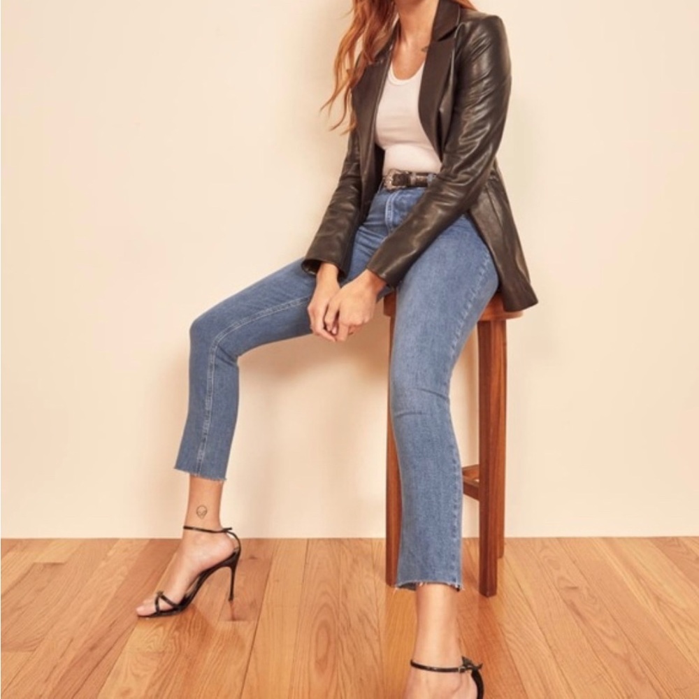 Reformation High Rise Cropped Ankle Skinny Jeans